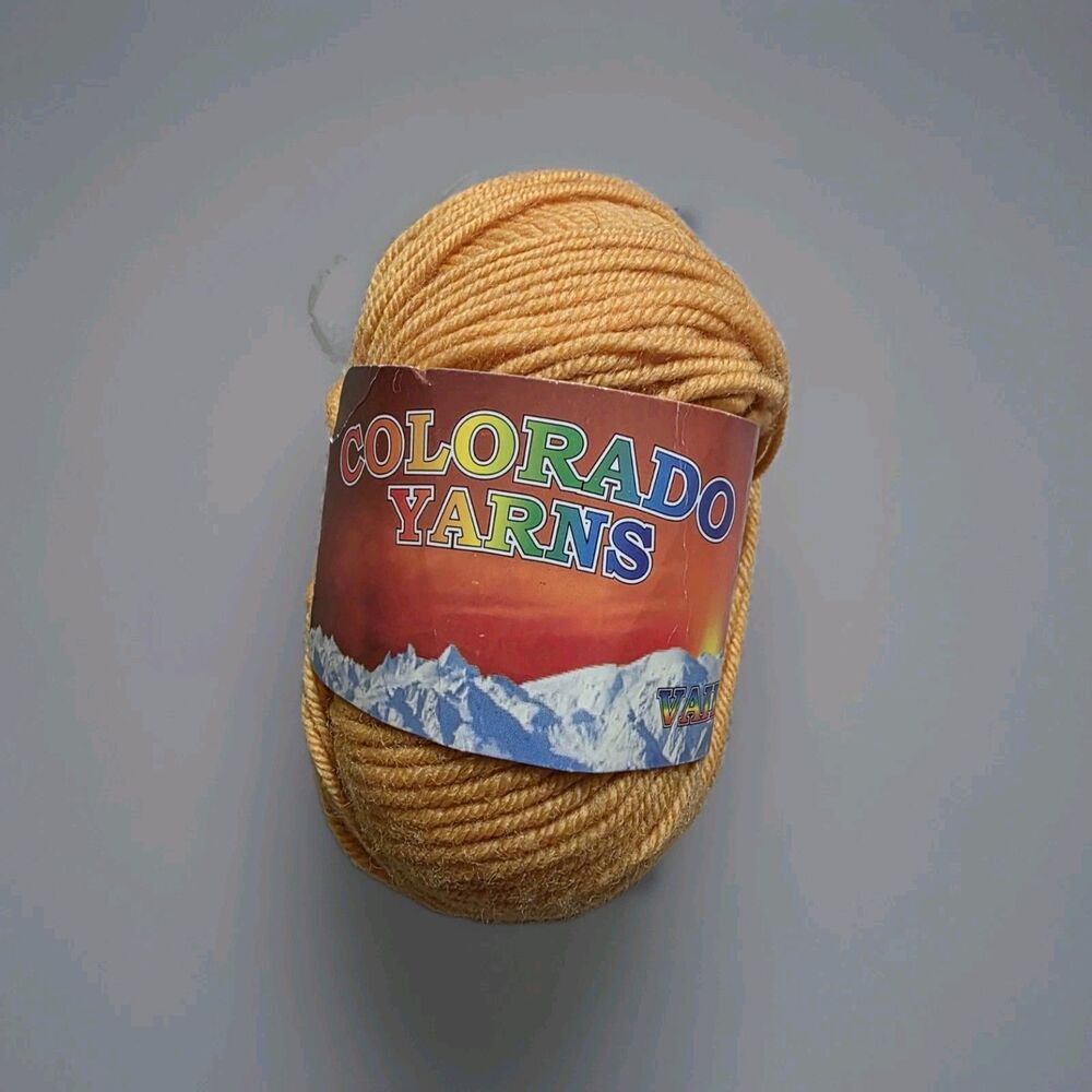 Colorado Yarns Worsted Weight Wool(?) Orange Color 2552 Shade 809 Skein NEW